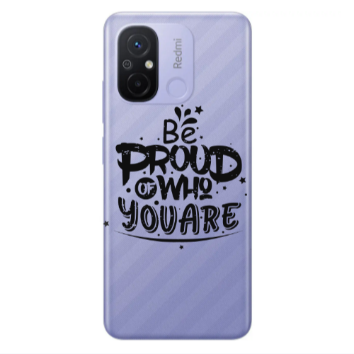Xiaomi Redmi 12C Be proud of who you are Transparent Silicone TPU Θήκη