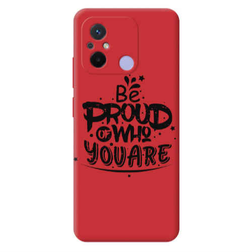 Xiaomi Redmi 12C Be proud of who you are Red Colored Silicone TPU Θήκη