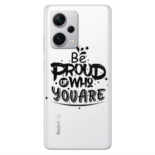 Xiaomi Redmi Note 12 5G Be proud of who you are Transparent Silicone TPU Θήκη