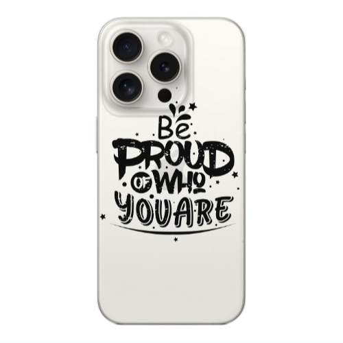 Apple iPhone 15 Pro Be proud of who you are Transparent Silicone TPU Θήκη