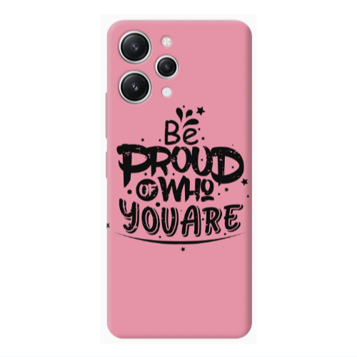 Xiaomi Redmi 12 Be proud of who you are Pink Colored Silicone TPU Θήκη