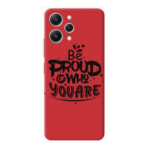 Xiaomi Redmi 12 Be proud of who you are Red Colored Silicone TPU Θήκη