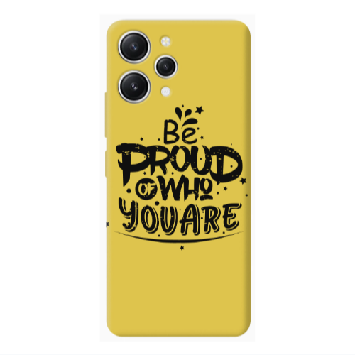 Xiaomi Redmi 12 Be proud of who you are Yellow Colored Silicone TPU Θήκη