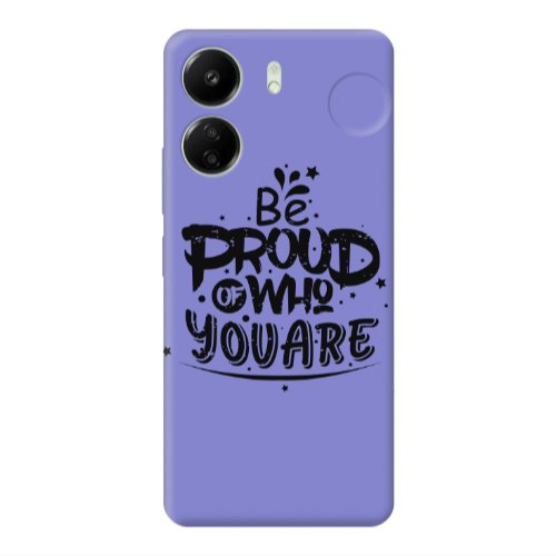 Xiaomi Redmi 13C Be proud of who you are Purple Colored Silicone TPU Θήκη