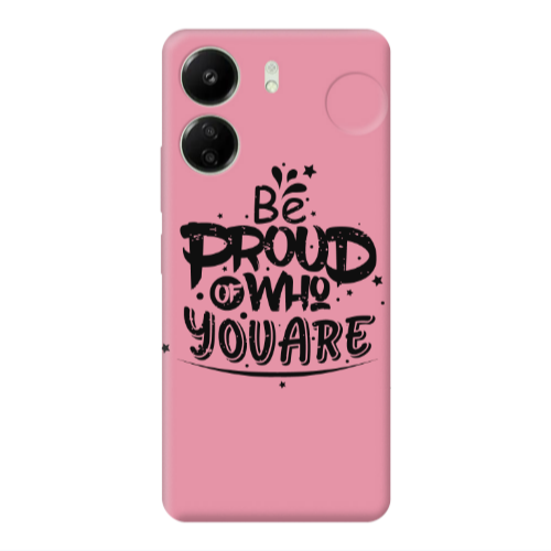 Xiaomi Redmi 13C Be proud of who you are Pink Colored Silicone TPU Θήκη