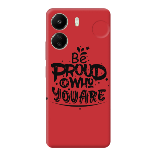 Xiaomi Redmi 13C Be proud of who you are Red Colored Silicone TPU Θήκη