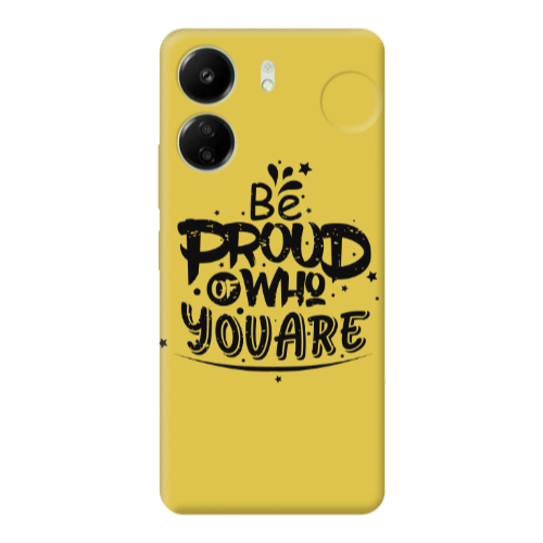 Xiaomi Redmi 13C Be proud of who you are Yellow Colored Silicone TPU Θήκη