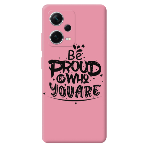Xiaomi Poco X5 Be proud of who you are Pink Colored Silicone TPU Θήκη