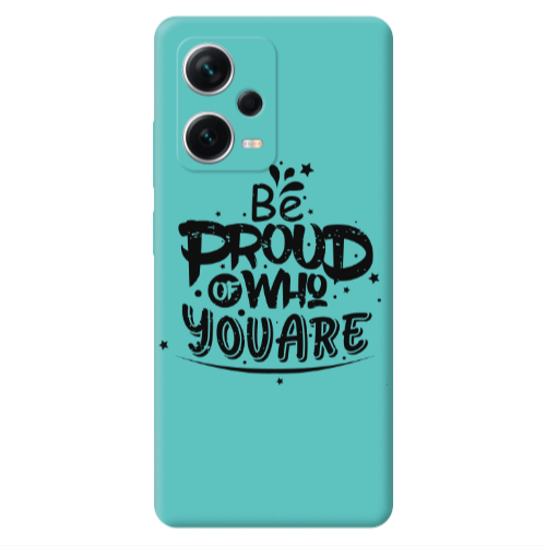 Xiaomi Poco X5 Be proud of who you are Turquoise Colored Silicone TPU Θήκη