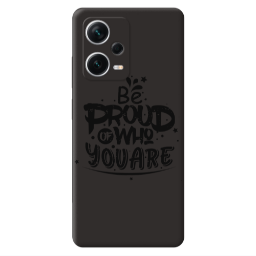 Xiaomi Poco X5 Be proud of who you are Black Colored Silicone TPU Θήκη