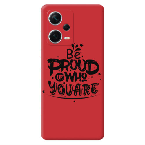 Xiaomi Poco X5 Be proud of who you are Red Colored Silicone TPU Θήκη