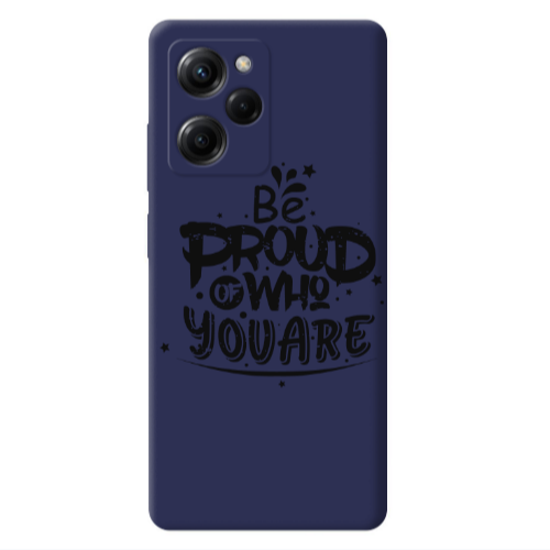 Xiaomi Poco X5 Pro Be proud of who you are Dark blue Colored Silicone TPU Θήκη