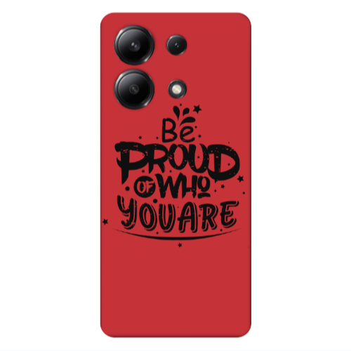 Xiaomi Redmi Note 13 4G Be proud of who you are Red Colored Silicone TPU Θήκη