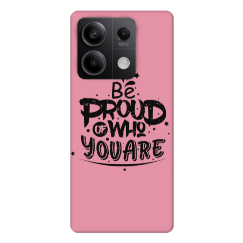 Xiaomi Redmi Note 13Pro 5G Be proud of who you are Pink Colored Silicone TPU Θήκη