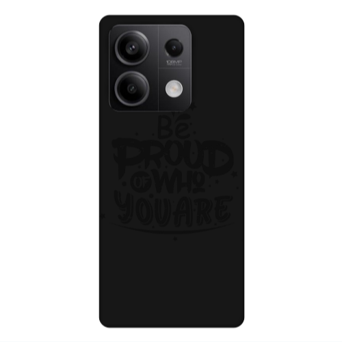 Xiaomi Redmi Note 13Pro 5G Be proud of who you are Black Colored Silicone TPU Θήκη