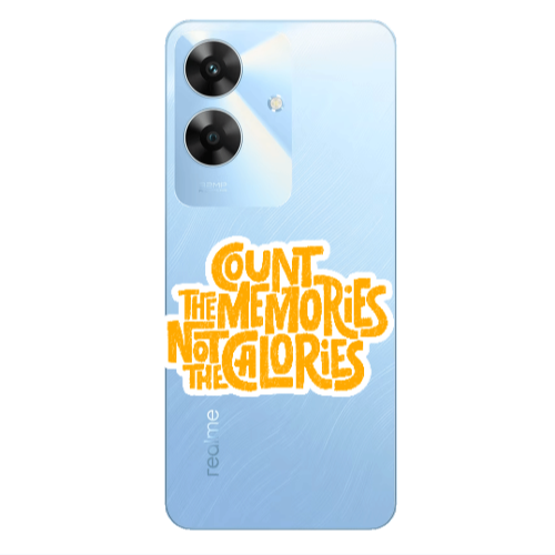 Realme Note 60 Count the memories not the calories Transparent Silicone TPU Θήκη