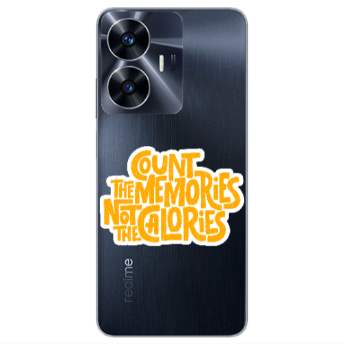 Realme Note 50 Count the memories not the calories Transparent Silicone TPU Θήκη