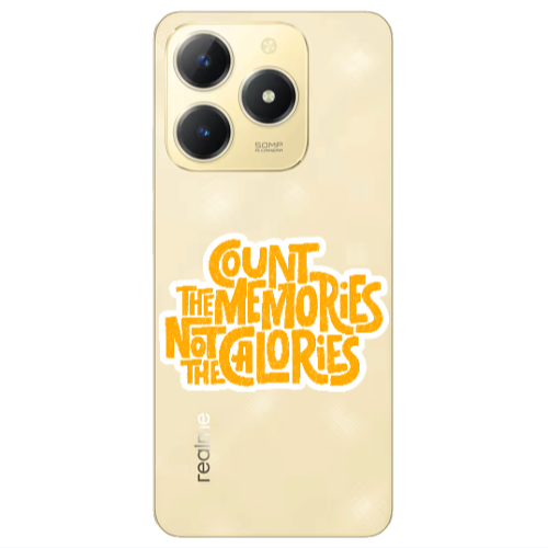 Realme C61 Count the memories not the calories Transparent Silicone TPU Θήκη