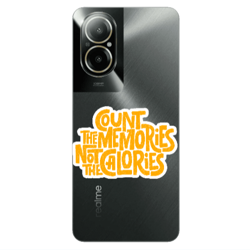 Realme C67 Count the memories not the calories Transparent Silicone TPU Θήκη