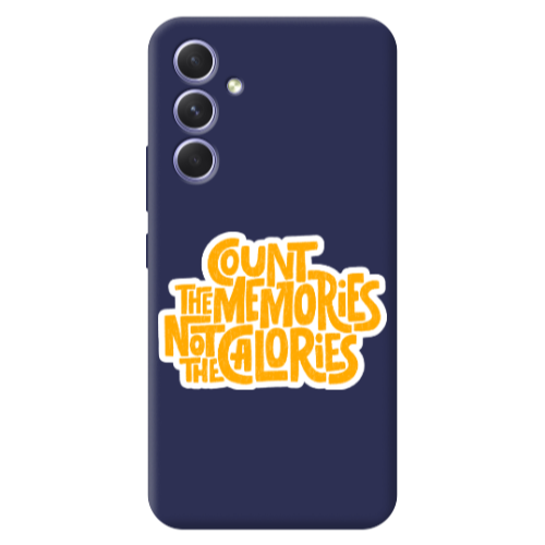 Samsung A56 Count the memories not the calories Dark blue Colored Silicone TPU Θήκη