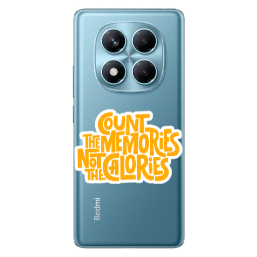 Xiaomi Redmi Note 14 Pro Count the memories not the calories Transparent Silicone TPU Θήκη