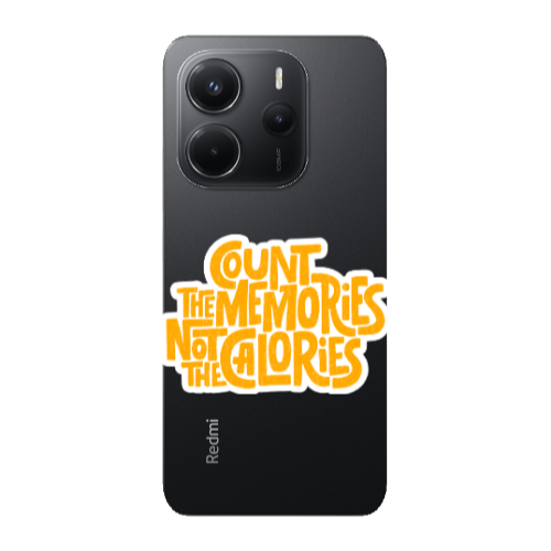 Xiaomi Redmi Note 14 Count the memories not the calories Transparent Silicone TPU Θήκη