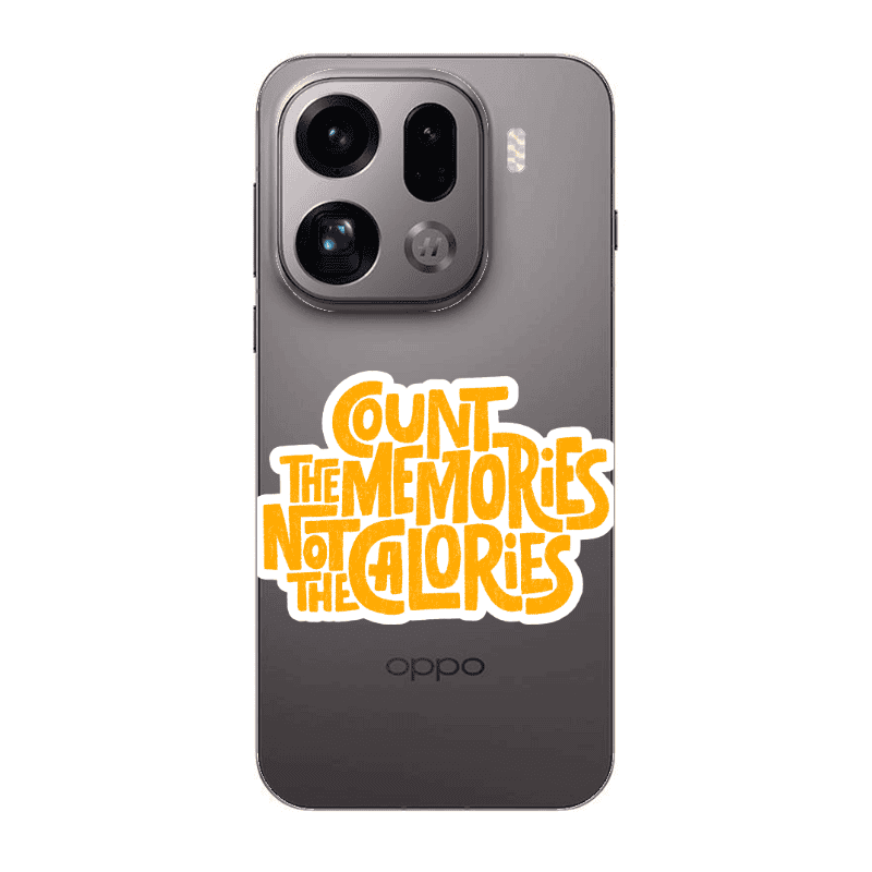Oppo Find X9 Pro Count the memories not the calories Transparent Silicone TPU Θήκη