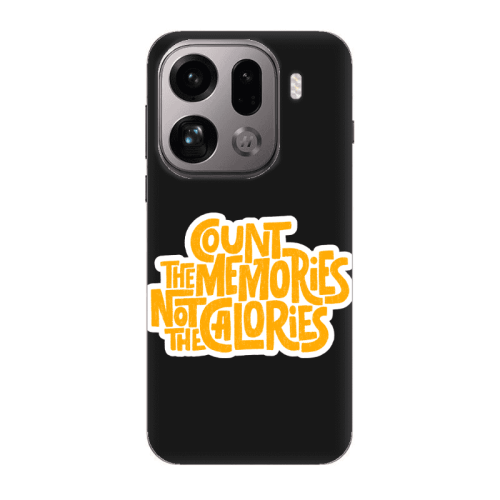 Oppo Find X9 Pro Count the memories not the calories Black Colored Silicone TPU Θήκη