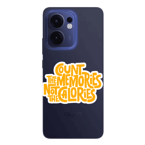 Oppo Reno13 FS Count the memories not the calories Transparent Silicone TPU Θήκη