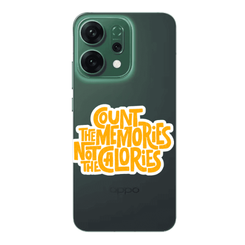 Oppo RENO 14 Count the memories not the calories Transparent Silicone TPU Θήκη