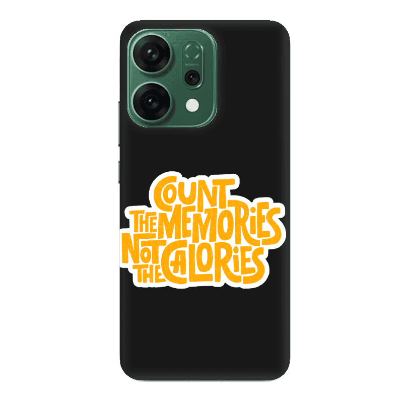 Oppo RENO 14 Count the memories not the calories Black Colored Silicone TPU Θήκη