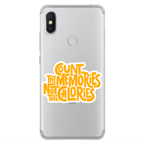 Xiaomi Redmi S2 Count the memories not the calories Transparent Silicone TPU Θήκη