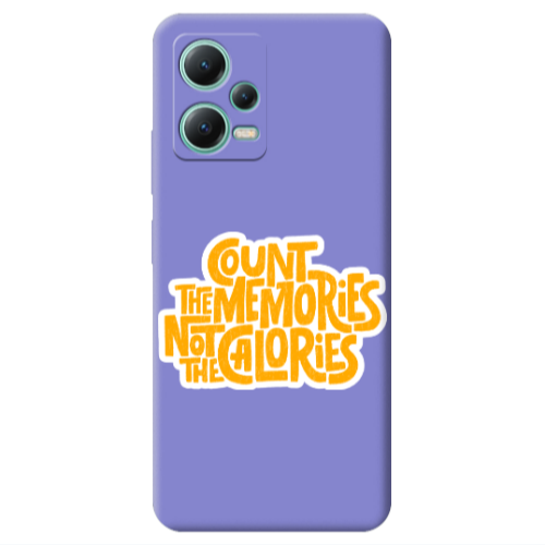 Xiaomi Redmi Note 12 Pro 5G Count the memories not the calories Purple Colored Silicone TPU Θήκη