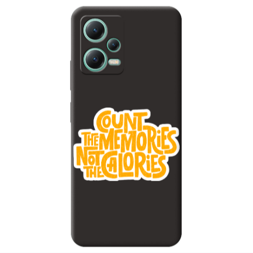 Xiaomi Redmi Note 12 Pro 5G Count the memories not the calories Black Colored Silicone TPU Θήκη