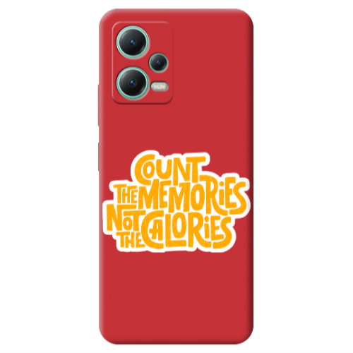 Xiaomi Redmi Note 12 Pro 5G Count the memories not the calories Red Colored Silicone TPU Θήκη