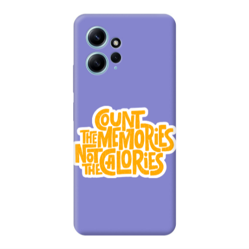 Xiaomi Redmi Note 12 4G Count the memories not the calories Purple Colored Silicone TPU Θήκη