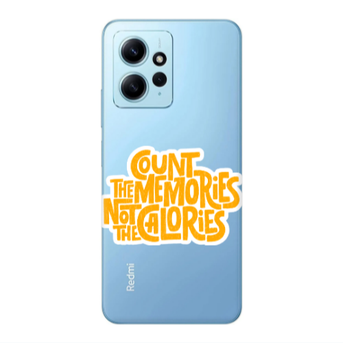Xiaomi Redmi Note 12 4G Count the memories not the calories Transparent Silicone TPU Θήκη