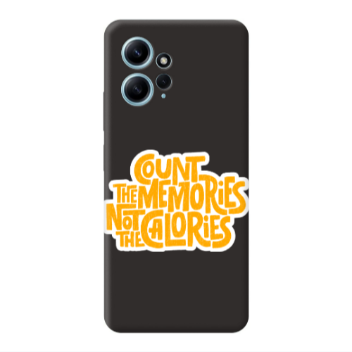 Xiaomi Redmi Note 12 4G Count the memories not the calories Black Colored Silicone TPU Θήκη