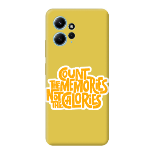 Xiaomi Redmi Note 12 4G Count the memories not the calories Yellow Colored Silicone TPU Θήκη