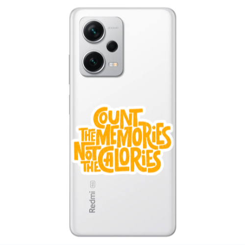 Xiaomi Redmi Note 12 5G Count the memories not the calories Transparent Silicone TPU Θήκη