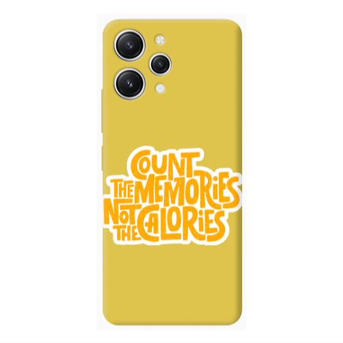 Xiaomi Redmi 12 Count the memories not the calories Yellow Colored Silicone TPU Θήκη