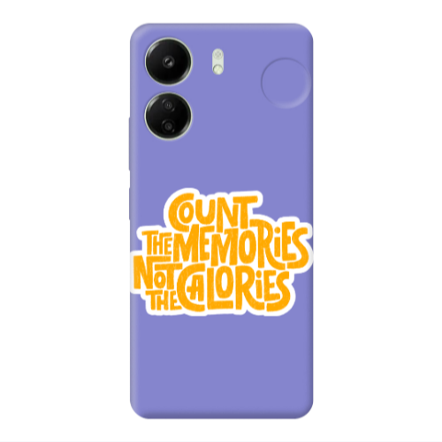 Xiaomi Redmi 13C Count the memories not the calories Purple Colored Silicone TPU Θήκη