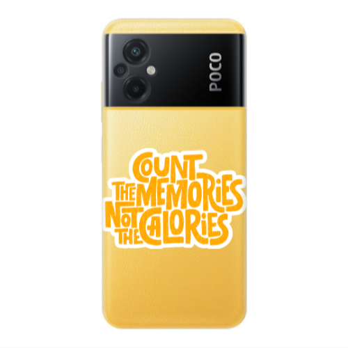 Xiaomi Poco M5 Count the memories not the calories Transparent Silicone TPU Θήκη