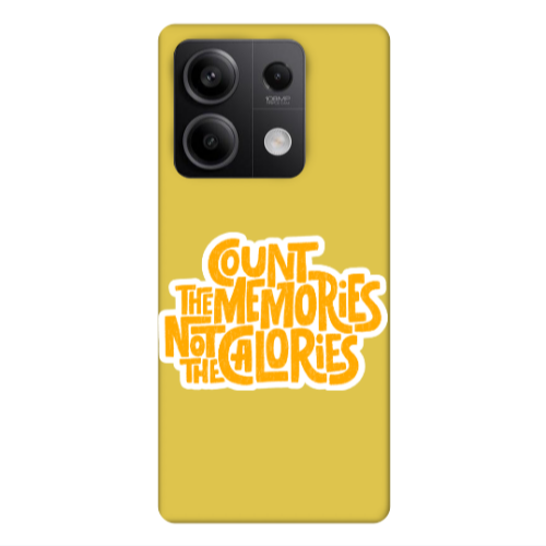 Xiaomi Redmi Note 13 5G Count the memories not the calories Yellow Colored Silicone TPU Θήκη