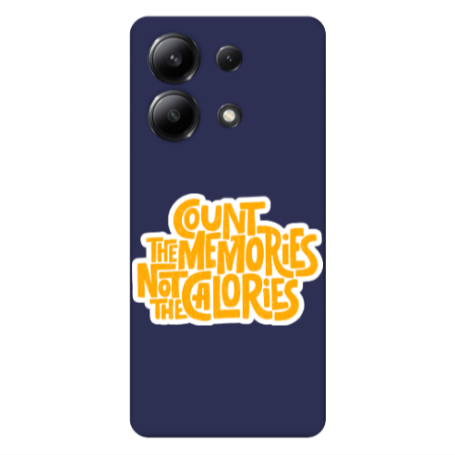 Xiaomi Redmi Note 13 4G Count the memories not the calories Dark blue Colored Silicone TPU Θήκη