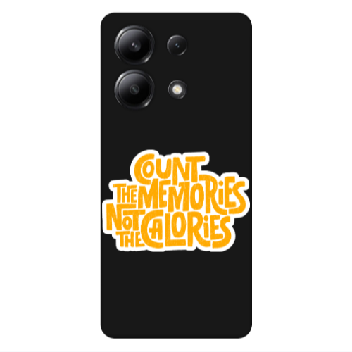 Xiaomi Redmi Note 13 4G Count the memories not the calories Black Colored Silicone TPU Θήκη