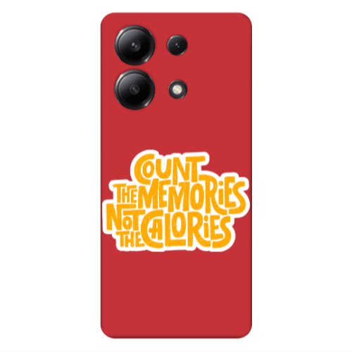 Xiaomi Redmi Note 13 4G Count the memories not the calories Red Colored Silicone TPU Θήκη