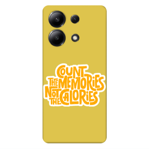 Xiaomi Redmi Note 13 4G Count the memories not the calories Yellow Colored Silicone TPU Θήκη