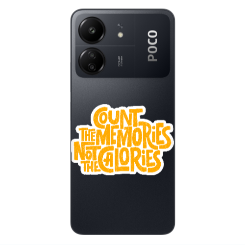 Xiaomi Poco C65 Count the memories not the calories Transparent Silicone TPU Θήκη