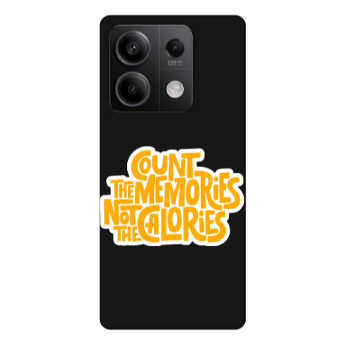 Xiaomi Redmi Note 13Pro 5G Count the memories not the calories Black Colored Silicone TPU Θήκη